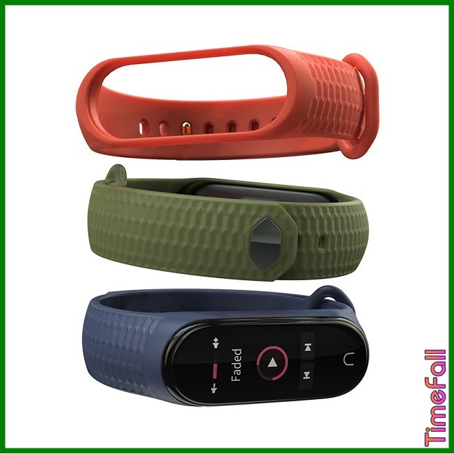 Dây đeo miband 4, miband 3 vân sần nút kim loại MIJOBS