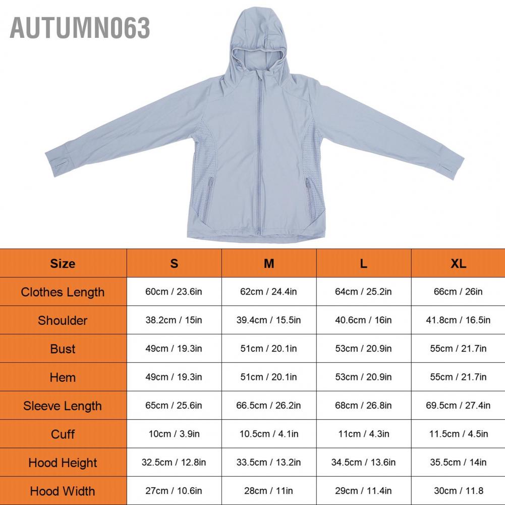 Áo khoác dài tay màu xám thoáng khí chống nắng UV UPF 50+ dùng ngoài trời Autumn063