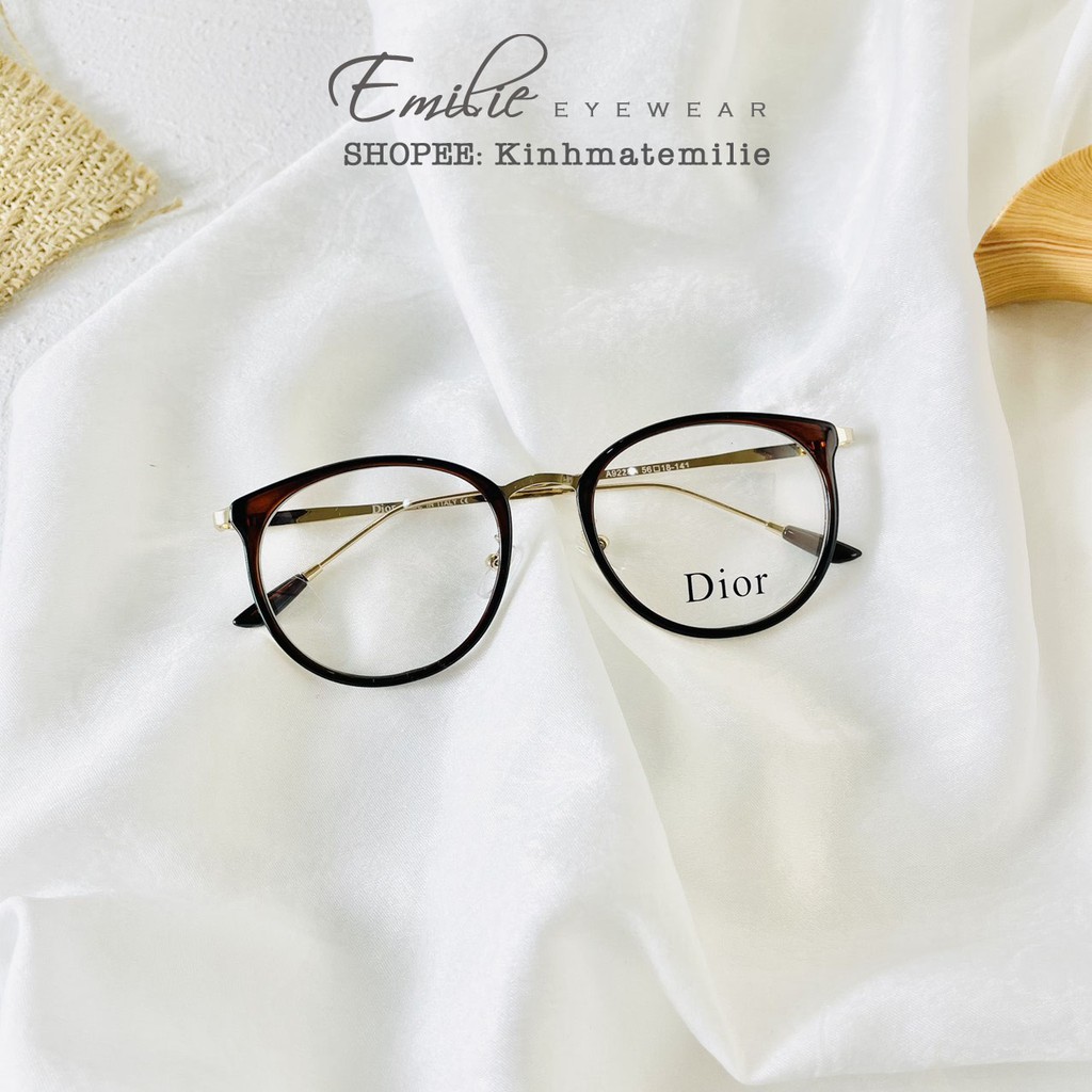 Gọng kính tròn kim loại mảnh nhẹ Kính mắt Emilie phụ kiện thời trang 9228