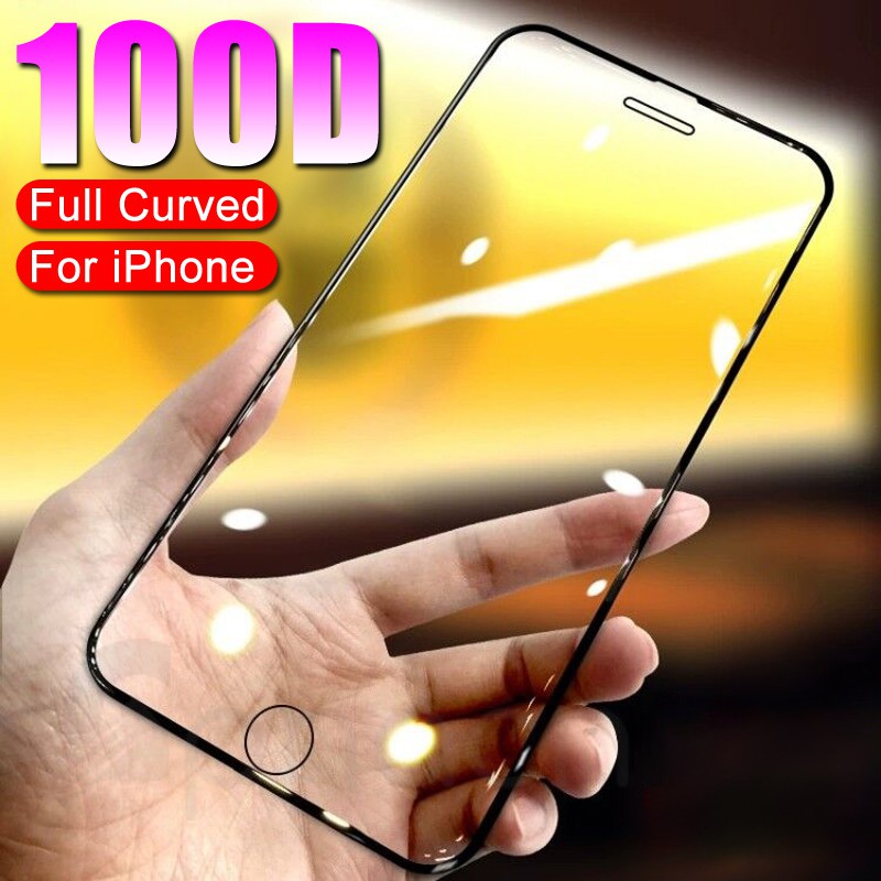 High quality 100D tempered glass full screen protector for iPhone 6 6s 7 8 Plus X XR XS MAX 11 PRO MAX