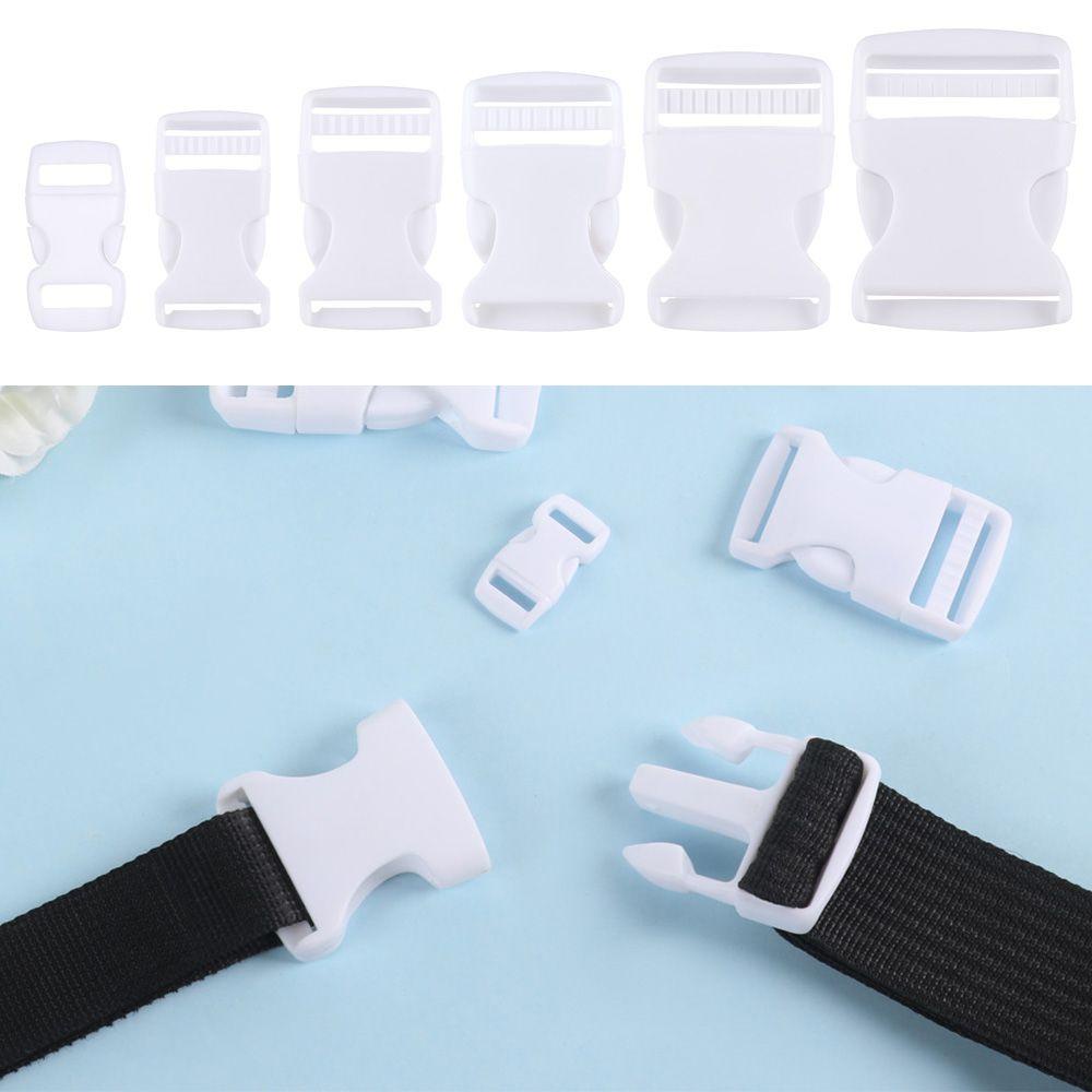 Set 2 / 5 / 10 / 20 / 30 Khóa Cài Hai Bên Bằng Nhựa Cứng Màu Trắng Có Thể Điều Chỉnh Tháo Gỡ