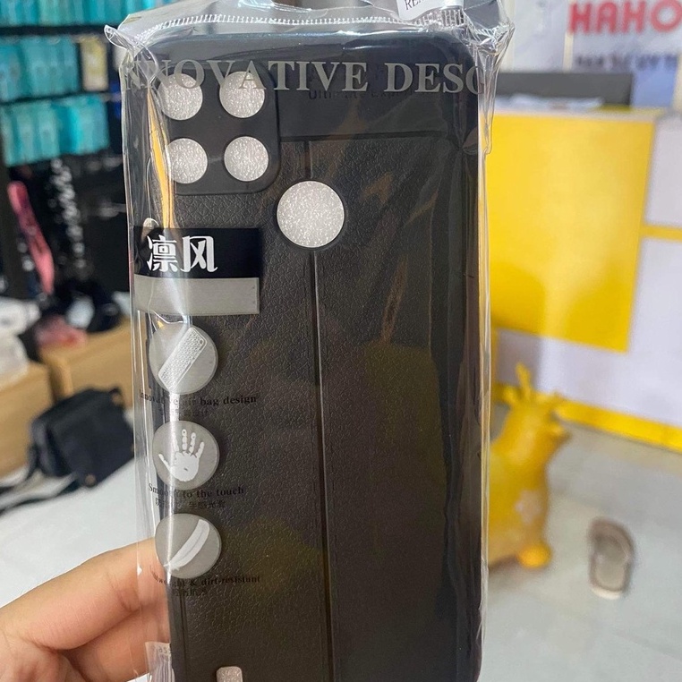 Ốp lưng Realme C21y/ C25y nhựa dẻo vân da đen Auto Forcus chống trơn trượt