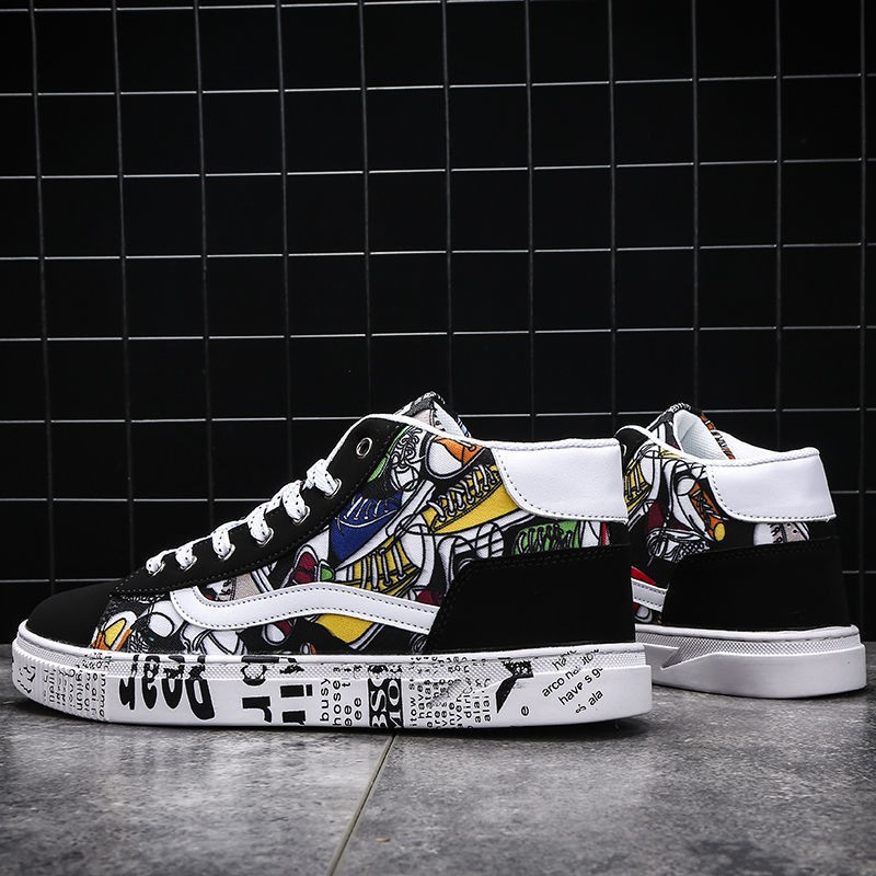 Giày Thể Thao Vải Canvas Cổ Cao Kiểu Hàn Quốc Thời Trang Xuân Hè Mới 2021 | BigBuy360 - bigbuy360.vn