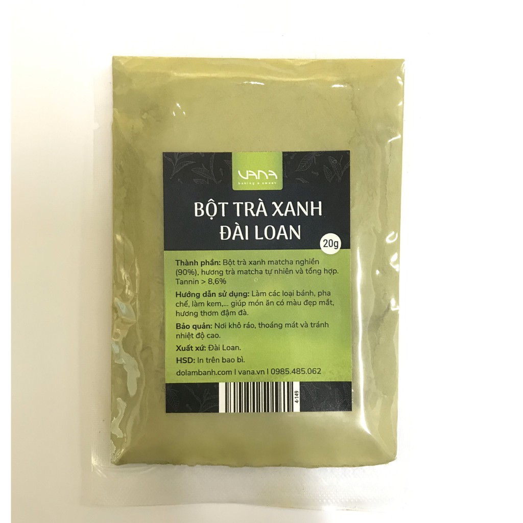 BỘT TRÀ XANH ĐÀI LOAN 20g