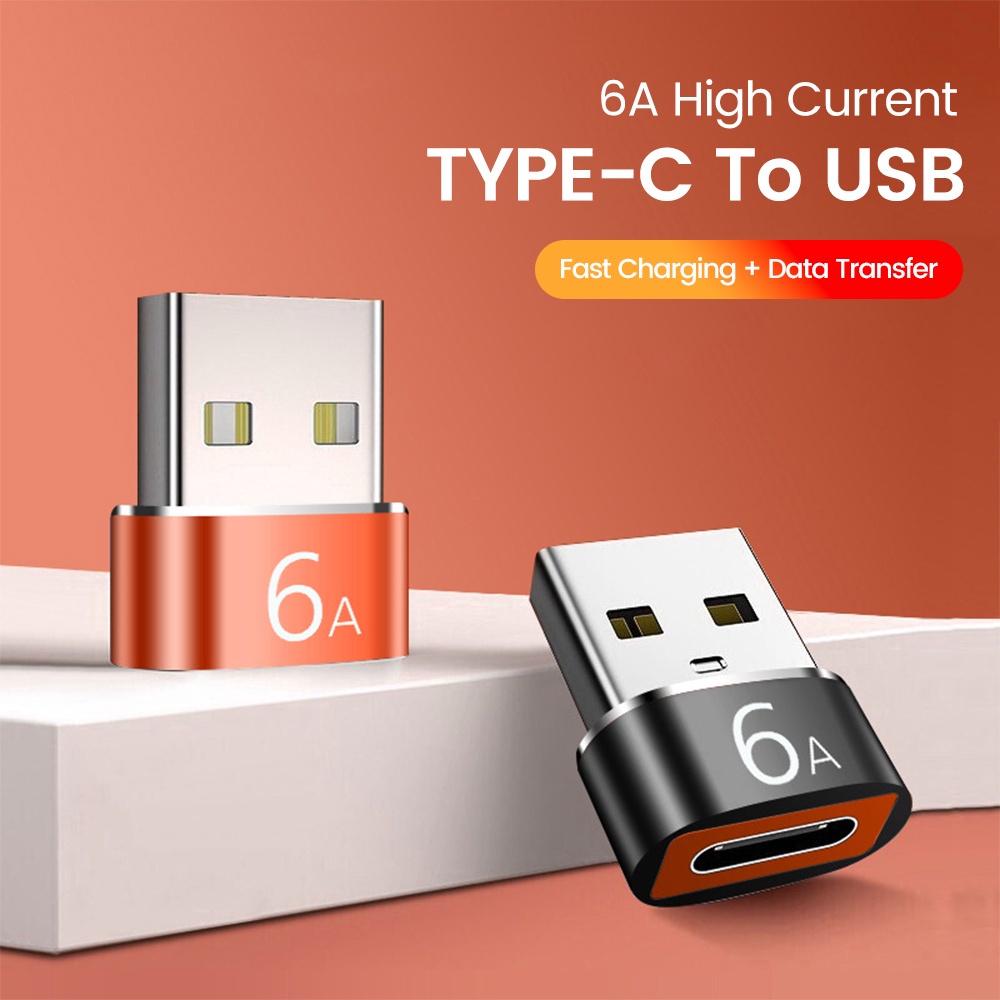 Đầu Chuyển Đổi 6A USB ToType-C OTG 3.0 Type C Đực Sang USB Cái