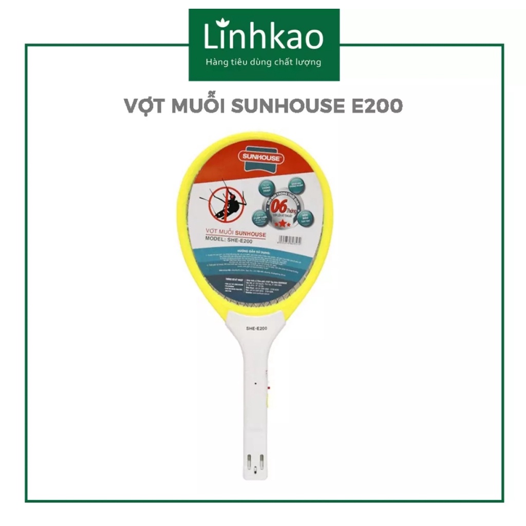Vợt đuổi  muỗi SUNHOUSE E200 DỄ SỬ DỤNG