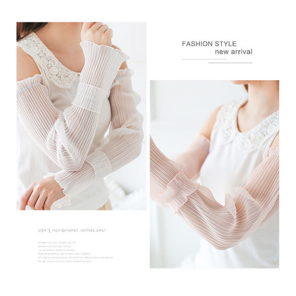 Ống Tay Áo Rộng Bảo Vệ Chống Tia UV Khi Đi Xe Đạp Dành Cho Nữ