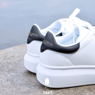 💥𝐆𝐈𝐀́ 𝐆𝐈𝐀̣̂𝐓 𝐆𝐀̂𝐍!!!💥 Giày Unisex Domba gót Đen Mã H-9111