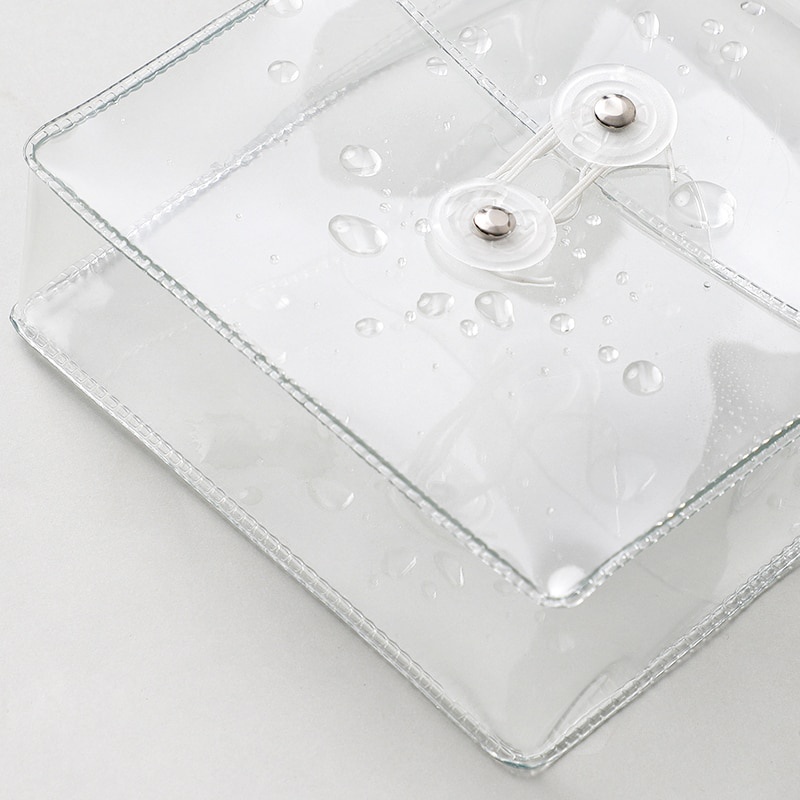 Túi nhựa pvc trong suốt đựng đồ đa năng tiện dụng cỡ 13.8x15x4.9cm