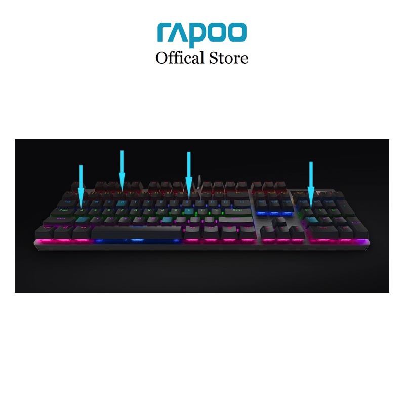 Bàn phím cơ Rapoo Gaming V500 Pro có dây - Blue switch