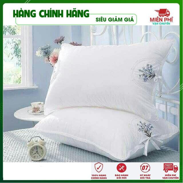 Gối Thơm Lavender Lông Vũ FREESHIP Giảm 5K Khi Nhập Mã [DUCBKM5K] Ruột Gối Thơm Hương Hoa Ép Hơi (2 chiếc)