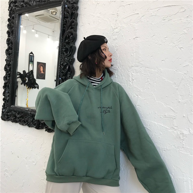 Áo nỉ hoodie nữ form rộng Áo hoodie nữ form rộng unisex nhiều màu hồng xanh có mũ thời trang ulzzang hàn quốc | BigBuy360 - bigbuy360.vn