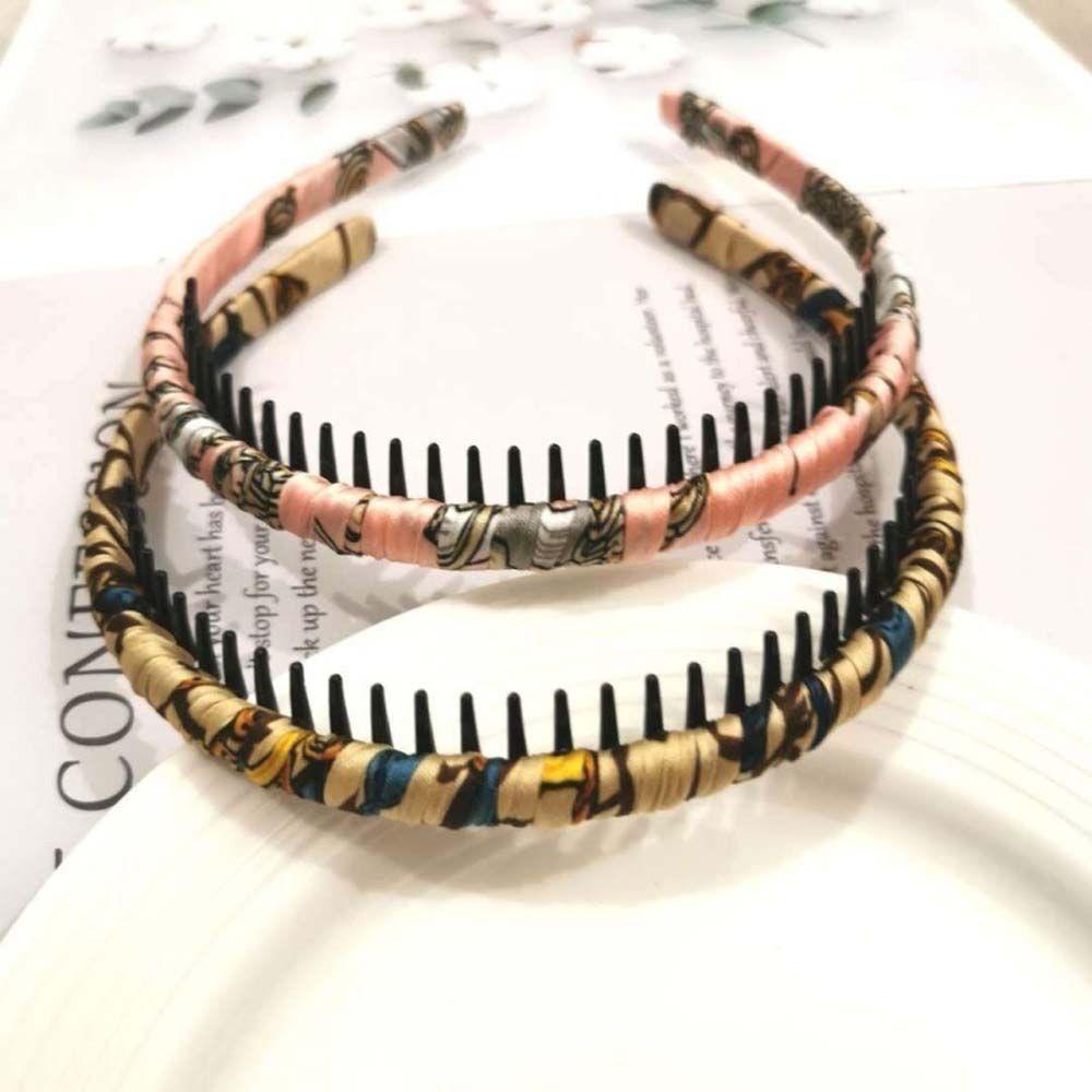 Băng Đô Cài Tóc Răng Cưa Họa Tiết Hoa Thanh Lịch Cho Nữ