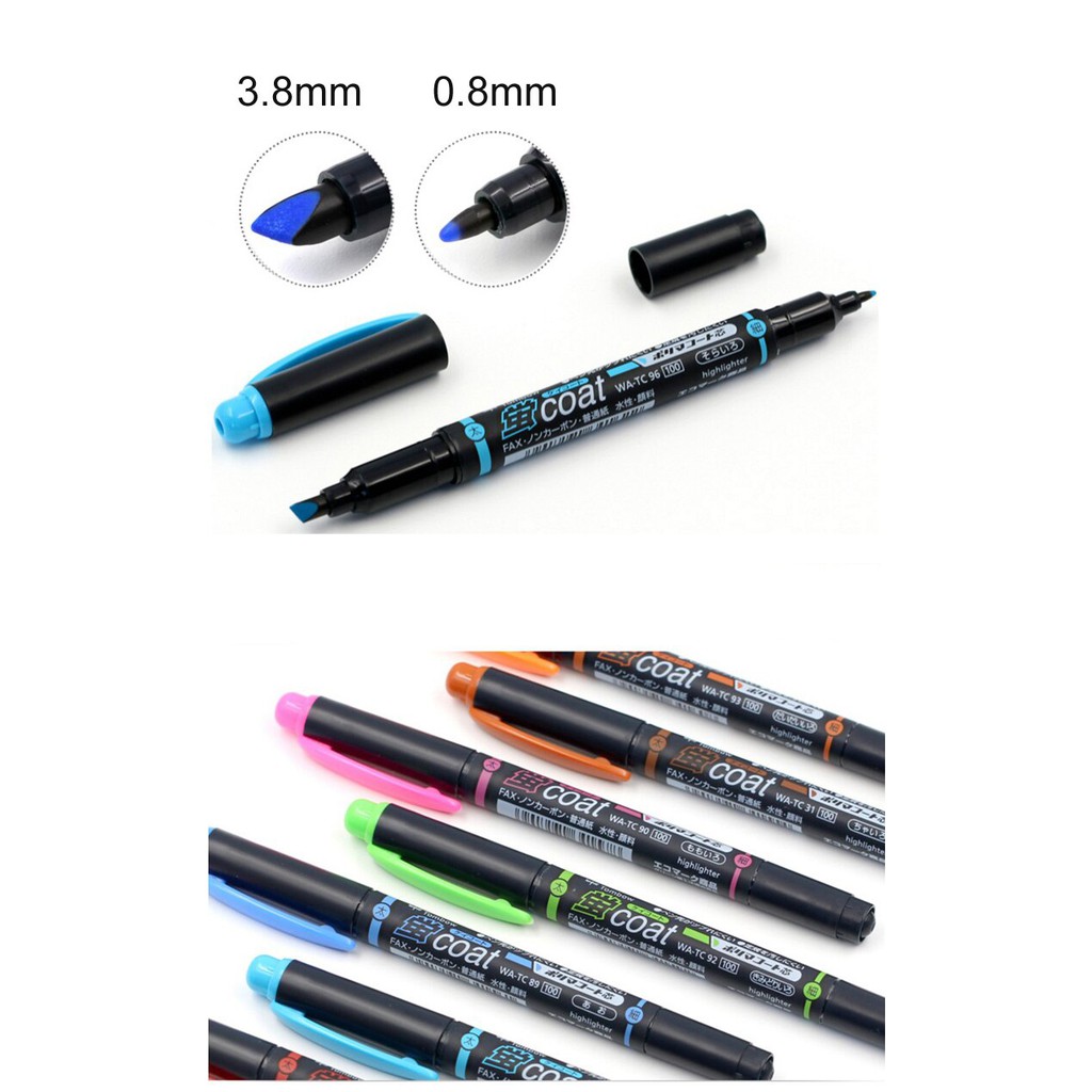 Bút dạ quang 2 đầu TOMBOW Kei Coat WA-TC_ Highlighter Marker