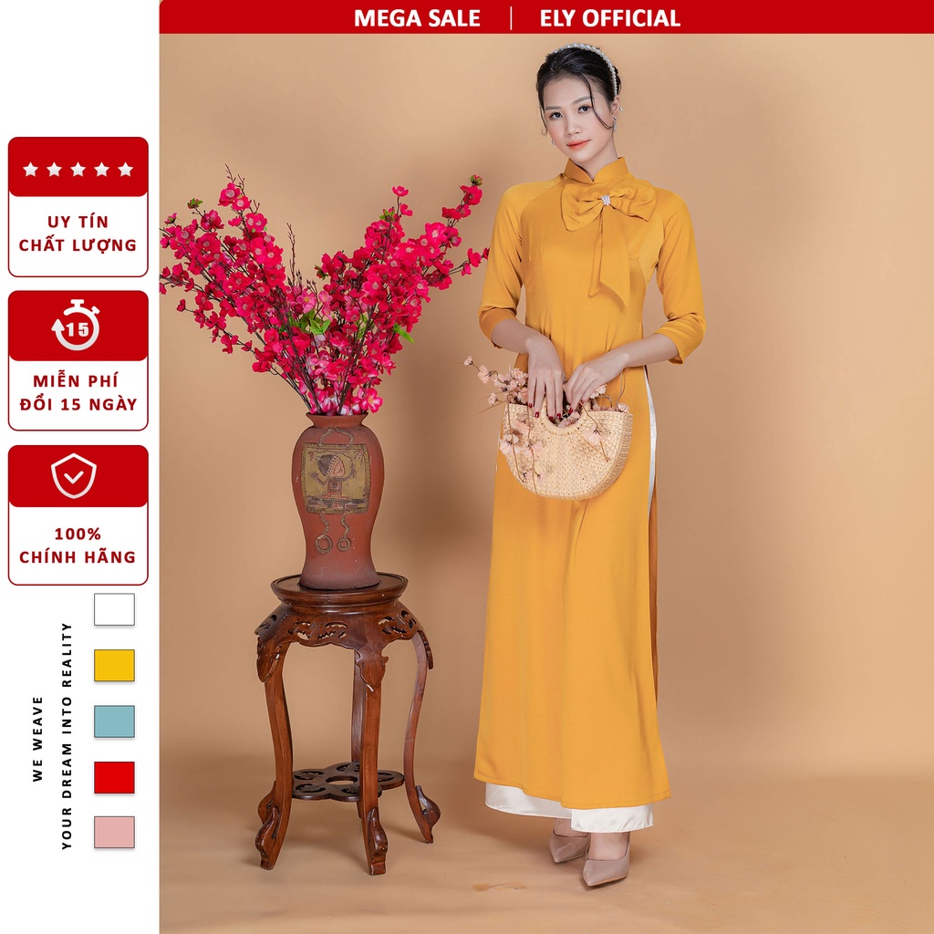Áo dài cách tân siêu đẹp ELY BOUTIQUE lụa cao cấp đổi trả 15 ngày ELL04