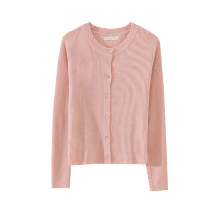 Áo Cardigan Dệt Kim Tay Dài Cổ Tròn Màu Sắc Đơn Giản Phong Cách Pháp Cho Nữ | BigBuy360 - bigbuy360.vn