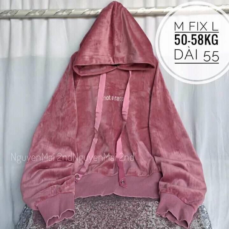 áo nỉ nhung dài tay có mũ Unisex (2han 99%) | BigBuy360 - bigbuy360.vn