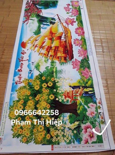 Tranh gắn đá thuận buồm xuôi gió mẫu mới df342