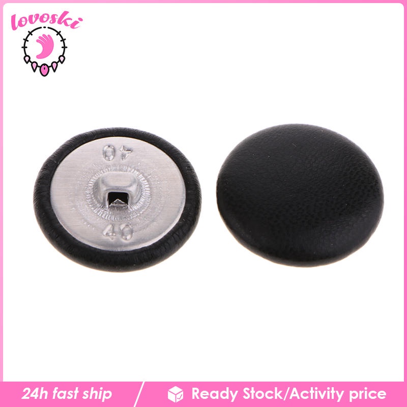 [Lovoski] Set 10 Nút Áo Bằng Da Nhân Tạo 2cm Trang Trí May Vá