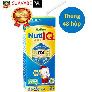 Sữa bột pha sẵn Nuti IQ Gold 180ml - thùng 48 hộp MAU XANH mới