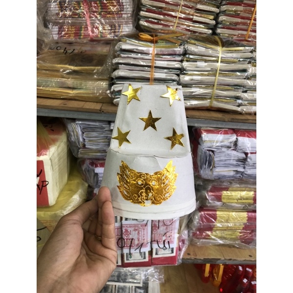 Mũ cúng sao vàng mã các mầu( mũ sao hàng mã)