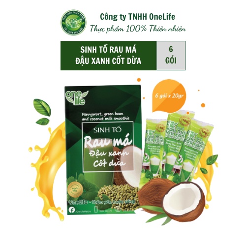 Combo Bột Rau má nguyên chất + Rau má đậu xanh cốt dừa ONELIFE