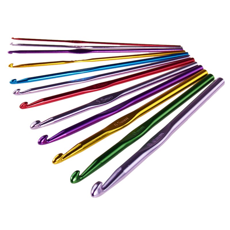 Set 14 móc đan len làm từ nhôm sử dụng tiện lợi