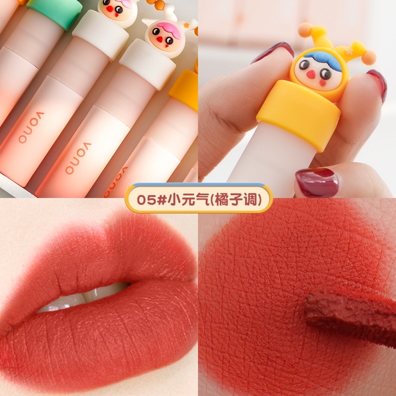 Son kem Vono nắp búp bê siêu mịn xinh xắn hồng pastel ảnh shop chụp