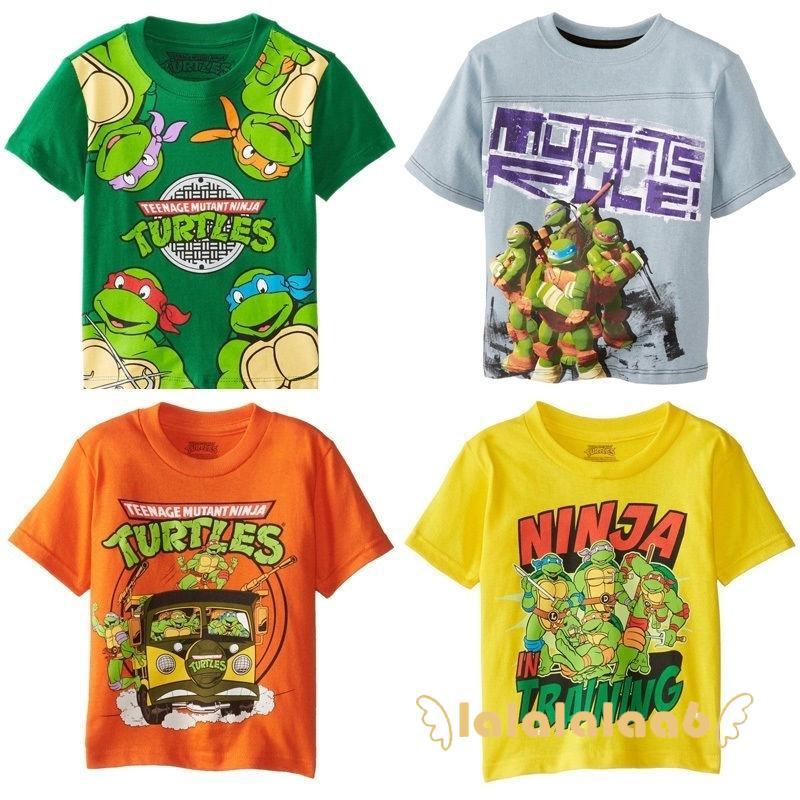 Áo Thun In Hình Ninja Rùa Ngộ Nghĩnh Cho Bé