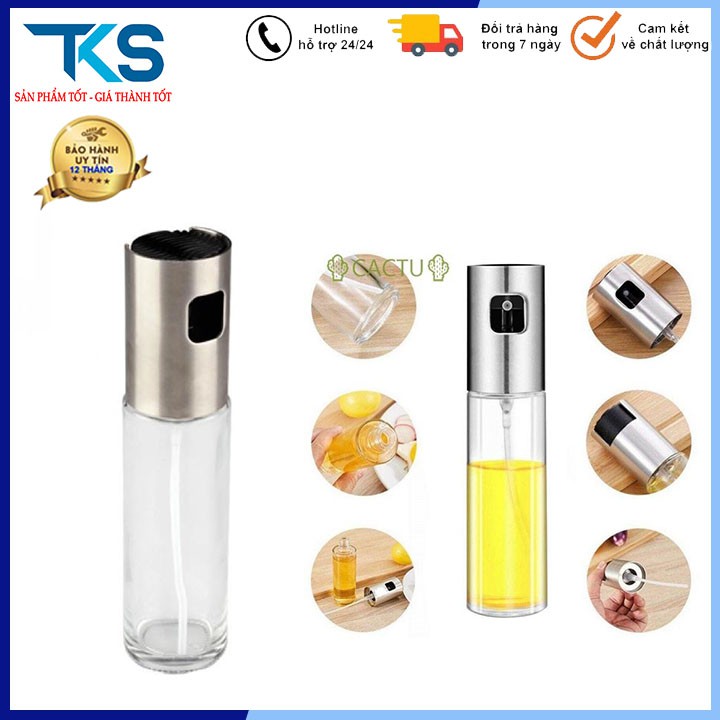 Bình xịt dầu ăn thuỷ tinh 100ml