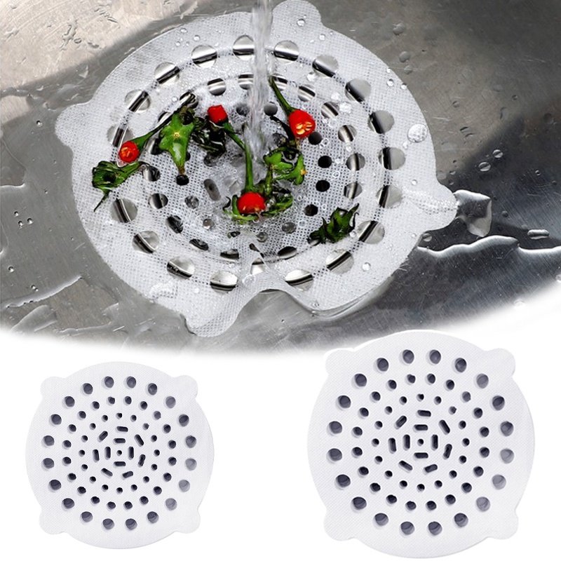 Set 20 Miếng Vải Không Dệt Dán Cống Thoát Nước Sàn Nhà Tắm/Bồn Rửa Chén Chống Tắc Nghẽn Dùng Một Lần