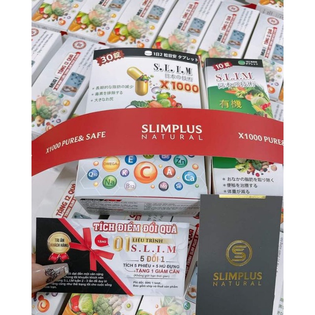 [ Giá lẻ rẻ nhất] Giảm cân SLIM FIT 1000 Nhật Bản  tặng xổ súp lơ xanh
