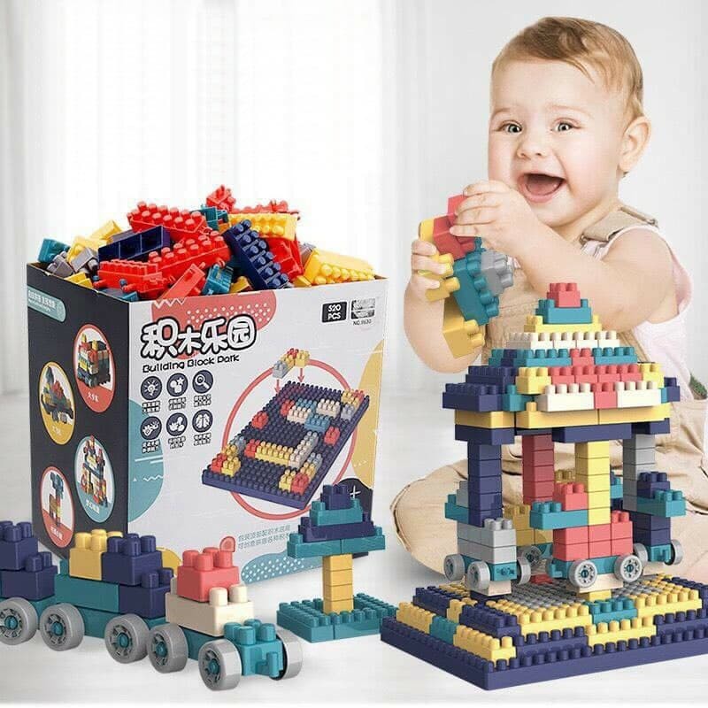 Bộ xếp hình lego 520 chi tiết siêu to khổng lồ giúp phát triển trí não tránh xa tivi điện thoại