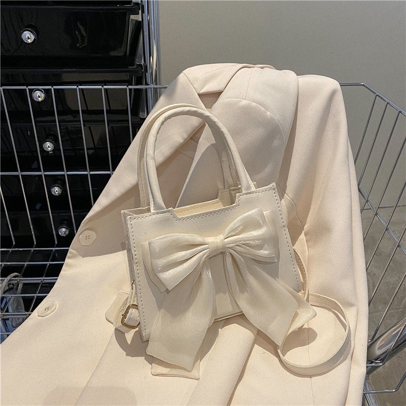 Túi Xách Du Lịch Đính Nơ Kiểu Nhật Hàn Thiết Kế Xinh Xắn Cho Nữ 2022