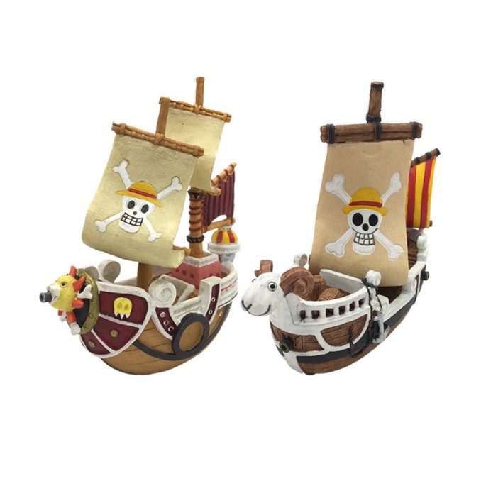 Mô hình thuyền One Piece thích hợp trang trí bể cả, thủy sinh, tiểu cảnh, DIY