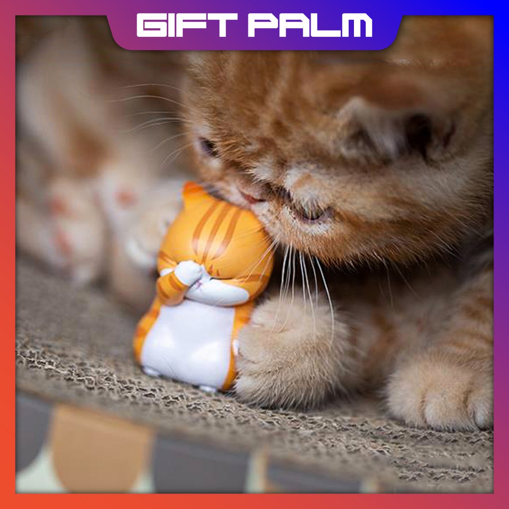 Mô hình mèo Gacha thất vọng dễ thương trang trí tiểu cảnh mini để bàn văn phòng đồ chơi trứng đáng yêu