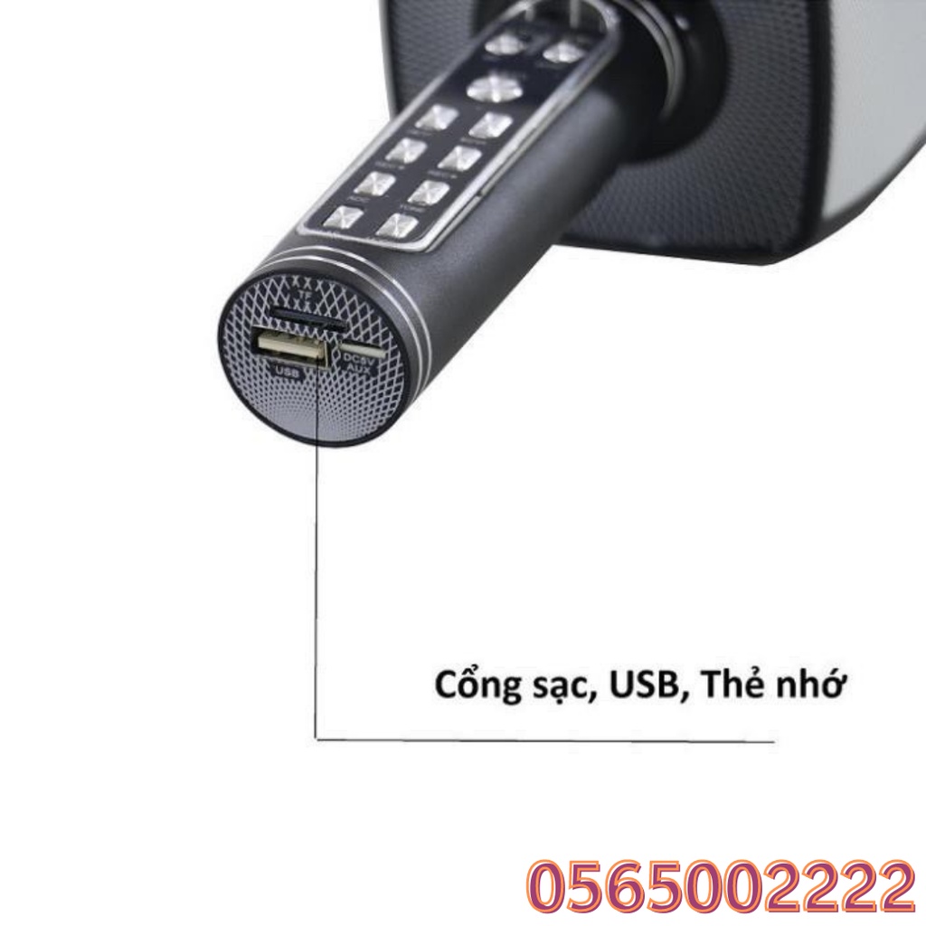 Micro Hát Karaoke Bluetooth ❤️FREESHIP❤️ Mic Hát Không Dây YS91 Tích Hợp Loa, Thẻ Nhớ, Bắt Giọng Chỉnh Tone, Ghi Âm
