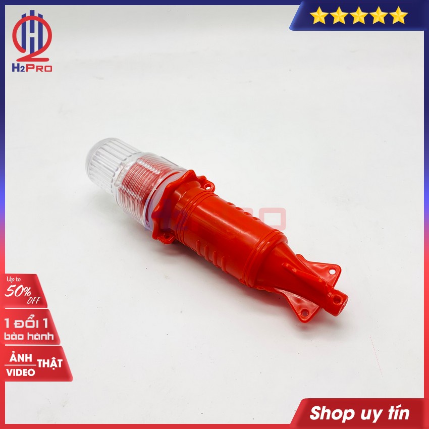 Đèn Chớp Cảnh Báo Vỏ Đỏ-Nháy Đỏ Chống Nước Tặng Pin Đại, Đèn Báo Hiệu Tàu Biển, Thu Hút Khách Hàng Cao Cấp-H2Pro Tech