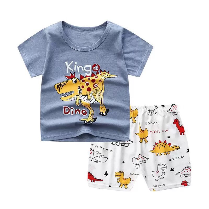 Bộ quần áo cho bé trai từ 12 Tháng Đến 5 Tuổi Chất Cotton Co Giãn Thoải Mái Dễ Thương 7 Mẫu