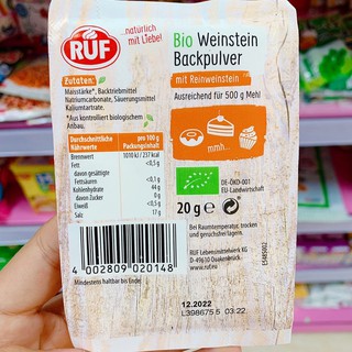  BỘT NỞ, MEN NỞ RUF