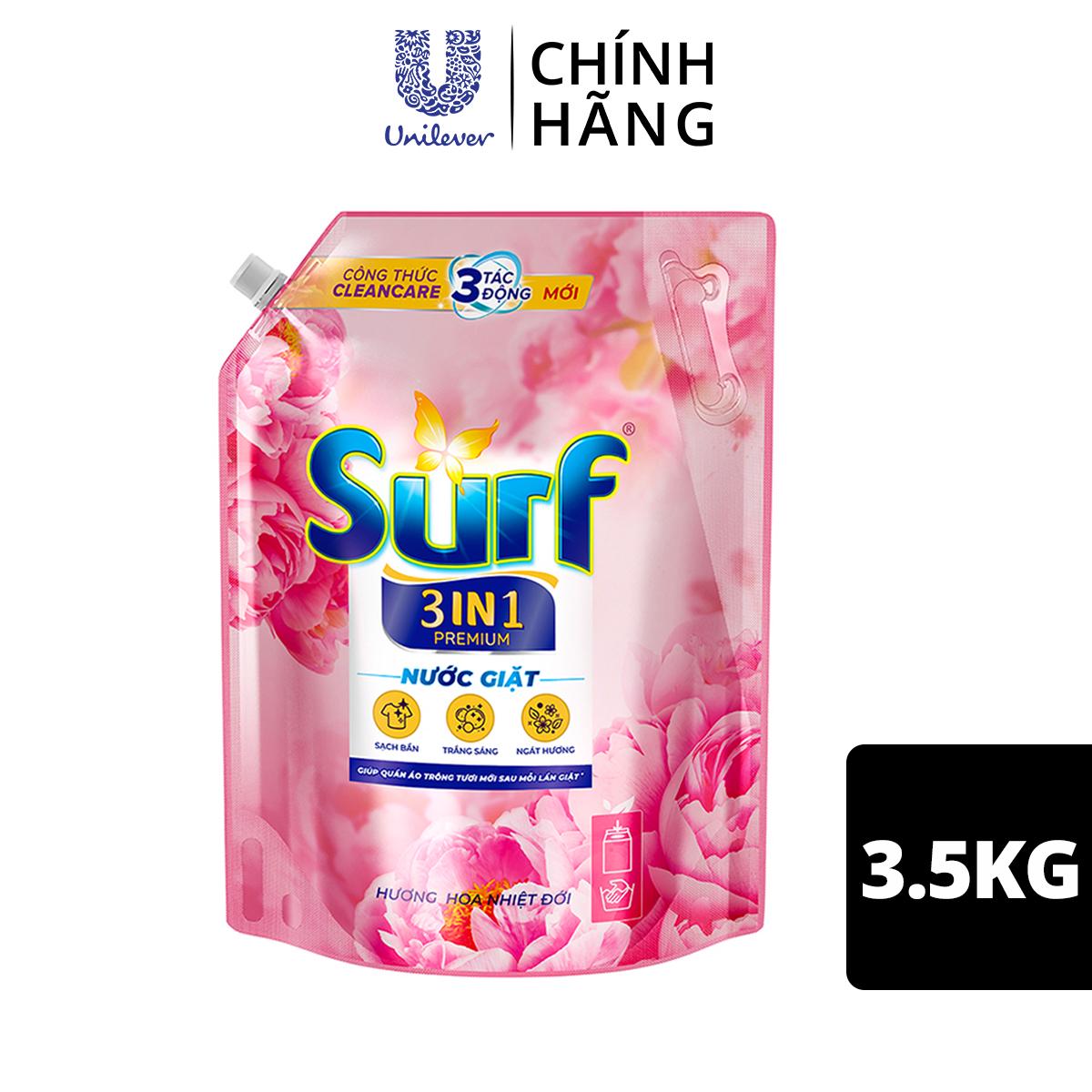 Surf nước giặt cao cấp 3 trong 1 túi 3.5kg