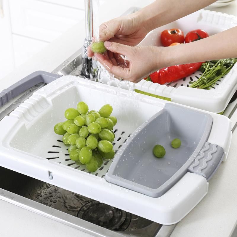 Thớt rổ đa năng đa chức năng tiện lợi gấp gọn thông minh thiết kế đa năng 3 trong 1