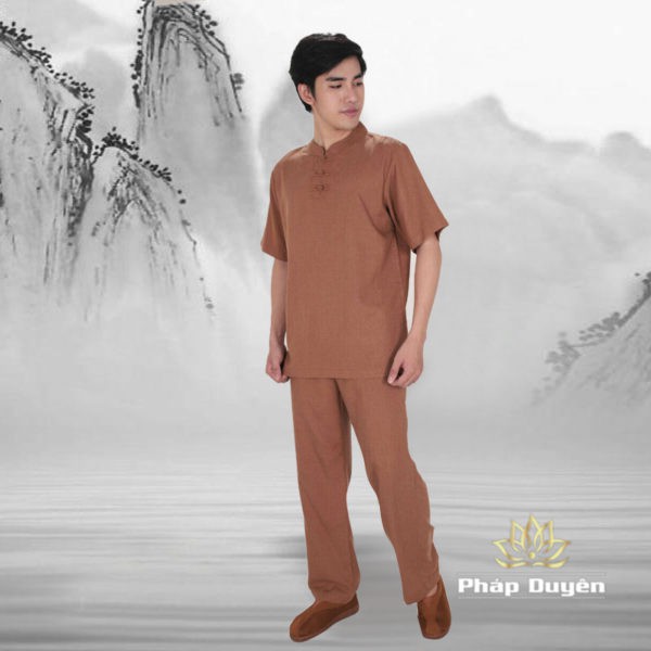 Quần Áo Thiền Nam Cổ Trụ Vải Lanh Linen Hàn Quốc, Bộ Đồ Phật Tử Cư Sĩ