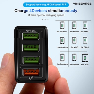 Củ Sạc Nhanh 4 Cổng Usb 48w Qc3.0