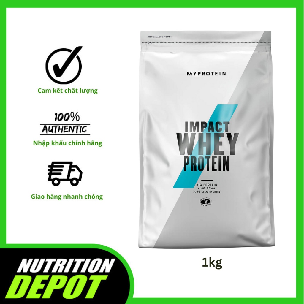 Sữa tăng cơ Impact Whey Protein Myprotein 1kg (40 lần dùng) - Nutrition Depot