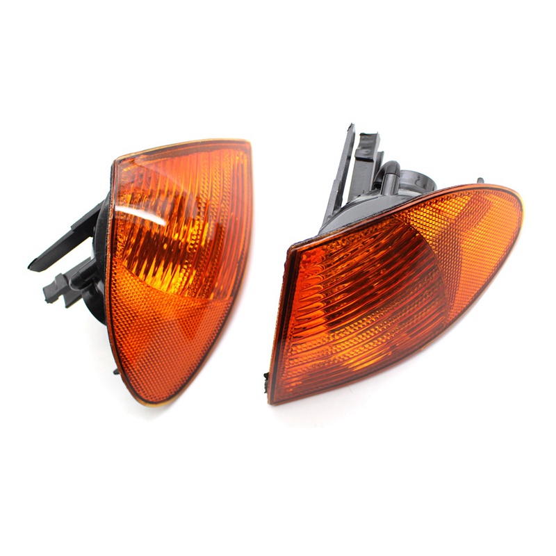 Cặp đèn đánh dấu góc tín hiệu công viên Đèn ống kính cho BMW 3 Dòng E46 1998-2001 Sedan Wagon 63136902765 63136902766