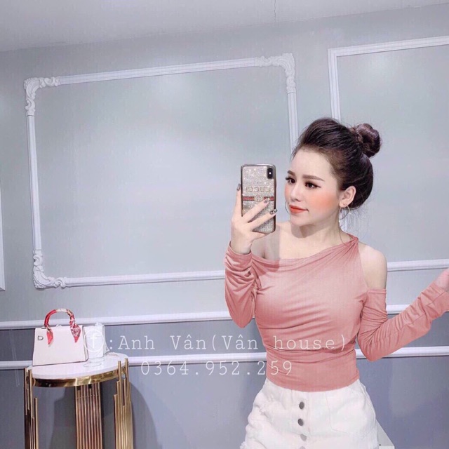 Áo kiểu Tay Dài Xoén Rớt Tay hàng mới về  Y hình