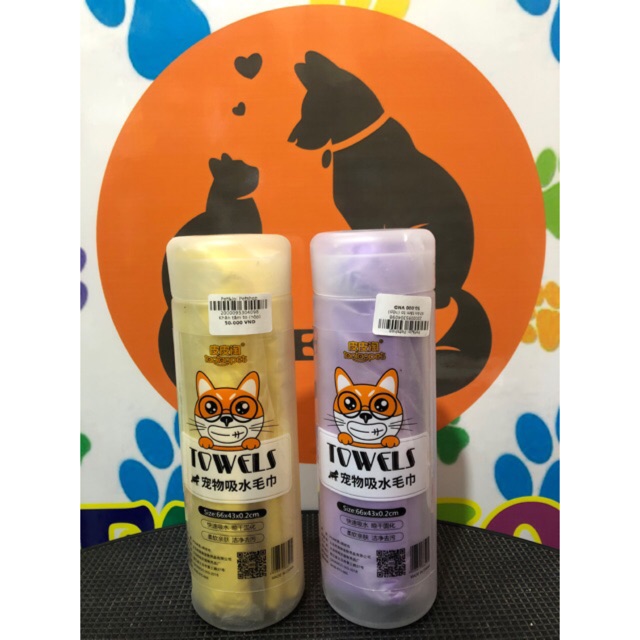 Khăn tắm siêu thấm chó mèo 66x43x0,2cm