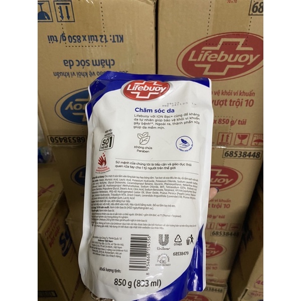 Sữa tắm Lifebuoy túi 800g mẫu mới