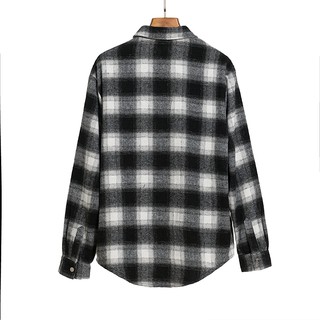 New ☆ASK☆check long sleeve shirt